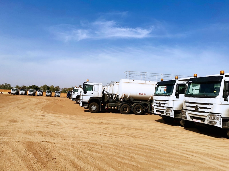 Camions à la livraison