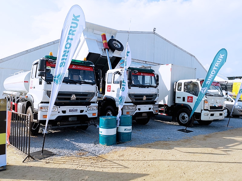 SINOTRUK Product display at the Abidjan International Motor Show.