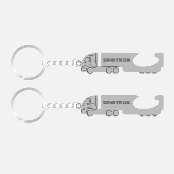 Truck bottle opener keychain